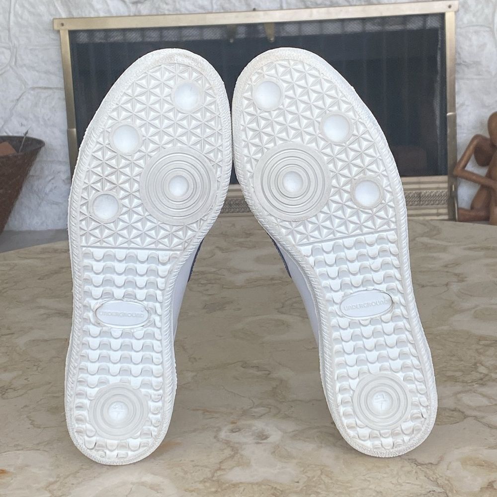 Underground England Leather Red White & Blue Unisex Sneakers RARE - Picture 12 of 13